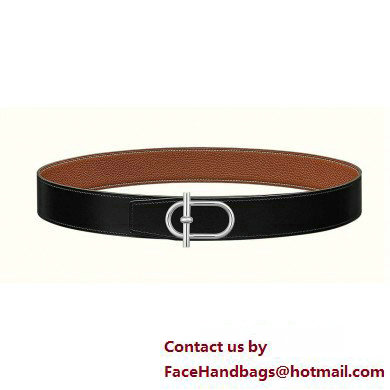 Hermes Ithaque belt buckle & Reversible leather strap 38 mm 02 2023